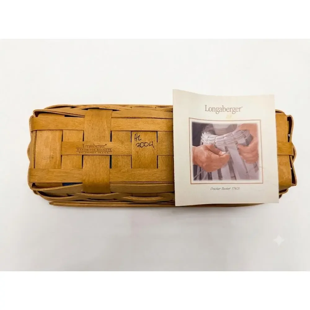 Vintage Longaberger Cracker Basket (2004) – Complete Set - Signed and Dated